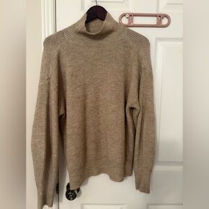 Women’s Turtleneck Knit Sweater - Beige